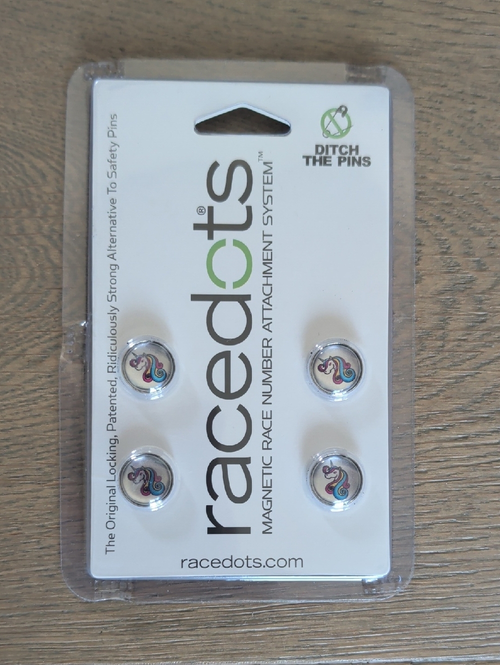 Magnetic Race Number Holders - Unicorn Design - Racedots